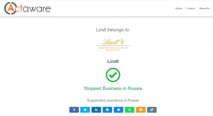 Lindt nie prowadzi biznesu w Rosji 19.12.2022