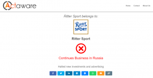 Ritter Sport prowadzi biznes w Rosji 19.12.2022