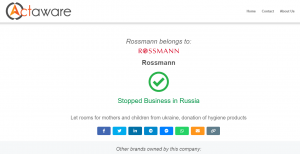 Rossmann nie prowadzi biznesu w Rosji 19.12.2022
